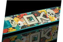Skrejritenis SOKE GO! (1543) Yellow/Blue (Skull) 100mm