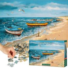 Ikonka Art.KX3703 CASTORLAND Puzzle 500el. Morning at the Seaside