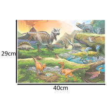 Ikonka Art.KX3707 CASTORLAND Puzzle 100el. Dinozauru pasaule