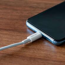 Ikonka Art.KX4241 USB-C kabelis USB-C ar diviem galiem 65W 3A 1m premium klases