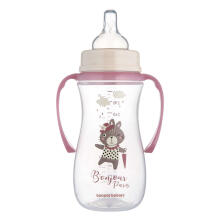 CANPOL BABIES Anti-Colic barošanas pudelīte ar rokturiem, 300 ml PP EasyStart BONJOUR PARIS, 35/241_pin