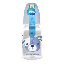 CANPOL BABIES šaura kakla pudelīte CUTE ANIMALS, 120 ml, 11/851_blu