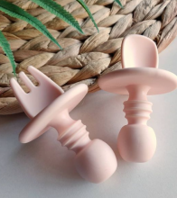 La Bebe™ Basic  Silicone Fork Art.169086 Old Rose   Вилочка мягкая силиконовая 7.8 см,от 6 мес.