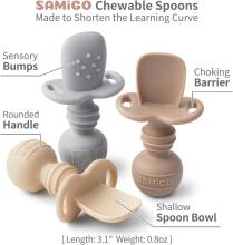 La Bebe™ Basic  Silicone Spoon Art.169087 Old Rose  Ложечка мягкая силиконовая 7.8 см,от 6 мес.