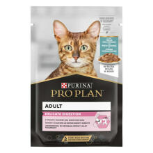Multipaka PURINA Pro Plan Delicate ar tītaru un zivīm - mitrā barība kaķiem - 10x85 g