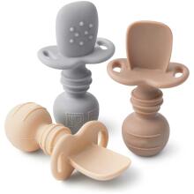 La Bebe™ Basic  Silicone Spoon Art.169239 Misty Green  Ложечка мягкая силиконовая 7.8 см,от 6 мес.