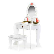 Liels koka bērnu tualetes galdiņš ar spoguli meitenei