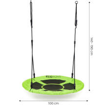 Садовые качели Гнездо аиста, 100 см, зеленые Ecotoys