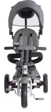 Lorelli Moovo Air Art.1005046 Grey Luxe   Детский трехколесный  велосипед c надувными колёсами, ручкой управления и крышей