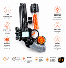 Toi Toys Pistol Art.172220 2-in-1 mīksto bumbu rotaļlietu pistole