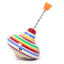 I-Toys Art.B-1767 Classic metal spinning top for kids. 15cm