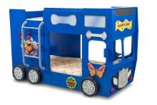 Plastiko Happy Bus Art.17541 Divstāvu bērnu gulta Autobuss un matraci 190x90 cm
