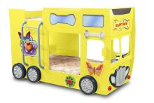 Plastiko Happy Bus Art.17541 Divstāvu bērnu gulta Autobuss un matraci 190x90 cm