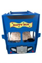 Plastiko Happy Bus Art.17541 Divstāvu bērnu gulta Autobuss un matraci 190x90 cm