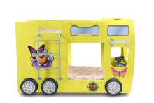 Plastiko Happy Bus Art.17541 Divstāvu bērnu gulta Autobuss un matraci 190x90 cm