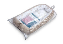 BABY NEST MINKY 70x30 LIGHT BROWN EMBROIDERY