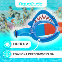 Aqua2ude Children's anti-fog swimming goggles – Shark’s jaws swimming goggles for the swimming pool Age: 2