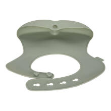 b.box Roll-up silicone bib with an open pocket - a soft bib for children and babies, Sage