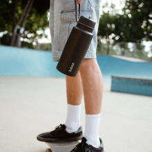 Insulated Flip Top Bottle – stainless steel, 1l thermos Deep Space, b.box