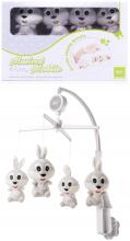 4Baby Rabbit art.R08 Baby Crib Carousel with plush toys and soft music