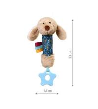 No Baby Squeaky Dog Willy with teether Art.1524  Plīša pīkstulis un zobgrauznis suns