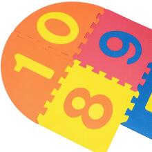 Bebe Basic Puzzle Art.180066 Bērnu daudzfunkcionālais grīdas paklājs puzle cipari un formas no 10 elementiem