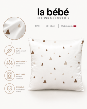 La Bebe™ Satin Art.18246 Pearl Kokvilnas spilvendrāna izmērs: 40x40cm