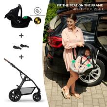 KinderKraft Prime 3 in1 Art.KSPRIM02BLK3001 Mink Pro Venezian Black Универсальная коляска 3 в 1