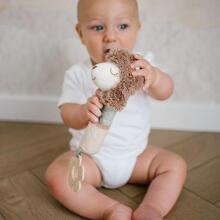 No Baby Squeaky Lama Luna with teether Art.1562 Plīša pīkstulis un zobgrauznis Lama Luna