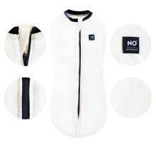 La Bebe™ NO Swaddle Up Art.184568 White Kokvilnas ietināšanas autiņš/guļammaiss no 3,2 kg līdz 6,4 kg.