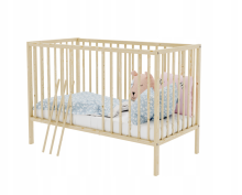 Bocian Kids  Magda Art.190854 Natural Детская деревянная кроватка 120x60см