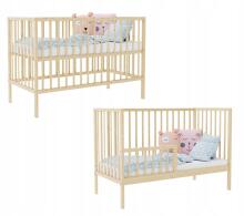 Bocian Kids  Magda Art.190854 Natural Детская деревянная кроватка 120x60см