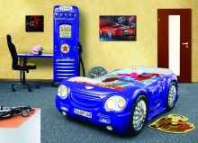 Plastiko Sleep Car Art.19092 Детская стильная кровать-машина с матрасом 180x90cм