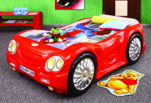 Plastiko Sleep Car Art.19092 Детская стильная кровать-машина с матрасом 180x90cм