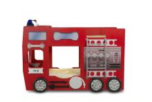 Plastiko Fire Truck Art.19097 Двухярусная кровать Пожарная с матрасом 190x90 cм
