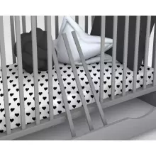 Kiddos Julia Art.191495 White Baby cot with drawer, 120x60 cm