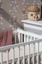 Kiddos Julia Art.191495 White Baby cot with drawer, 120x60 cm