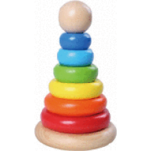 Eco Toys Art.30011 Bērnu dabīga koka klasiskā piramīda