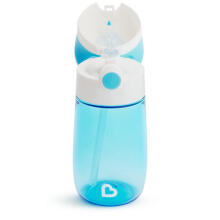 MUNCHKIN Flip & Go Straw Cup, Blue, 1pk 12oz.  18m+, 90327P
