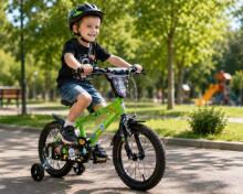 Bike Fun MTB 14 Boy Cosmos 1 Speed Art.77335 Children's bicycle with inflatable wheels and a steel frame