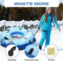 Kids World SnowTube Art.201267 Прочные надувные санки/подушка для катания по снегу с надежными ручками 130см