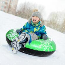 Kids World SnowTube Art.201274 Прочные надувные санки/подушка для катания по снегу с надежными ручками 91см