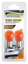 Auto spuldzes 12V 21W BA15S, oranžas