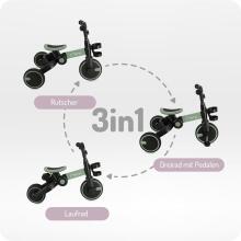MoMi Filo 3-in-1 Tricycle Art.202894  A transformable children's tricycle with or without pedals, weighing up to 25 kg