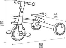 MoMi Filo 3-in-1 Tricycle Art.202894  A transformable children's tricycle with or without pedals, weighing up to 25 kg