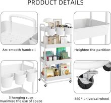 Baby Plastic Rolling Cart Art.205438 Bērna istabas plaukts
