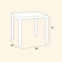 Garden table Dallas grey