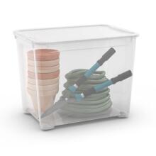 Kaste ar vāku T Box XL 70L 39x55,5x42,5cm caurspīdīga