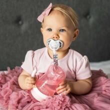 BabyOno Art.712 клипса для детской пустышки с ленточкой из натурального хлопка