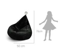 Qubo™ Tiny Drop Onyx Fresh Fit  Art.210255 Kids ergonomic chair pouf, soft & cute